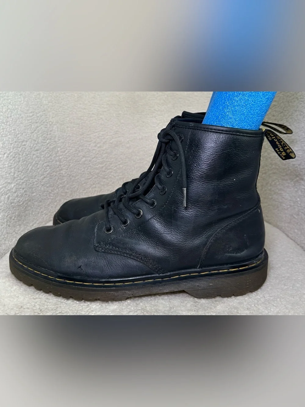 Dr. Martens Awley Men’s Black Leather Lace Up Classic Combat Boots Biker Punk 12